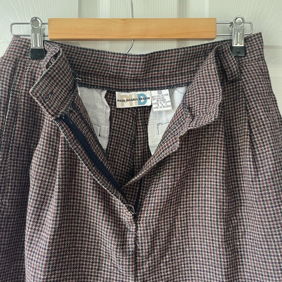 Vintage Herringbone High Waist Tailored Pleated Shorts Eclectic Grandpa - Picture 5 of 7